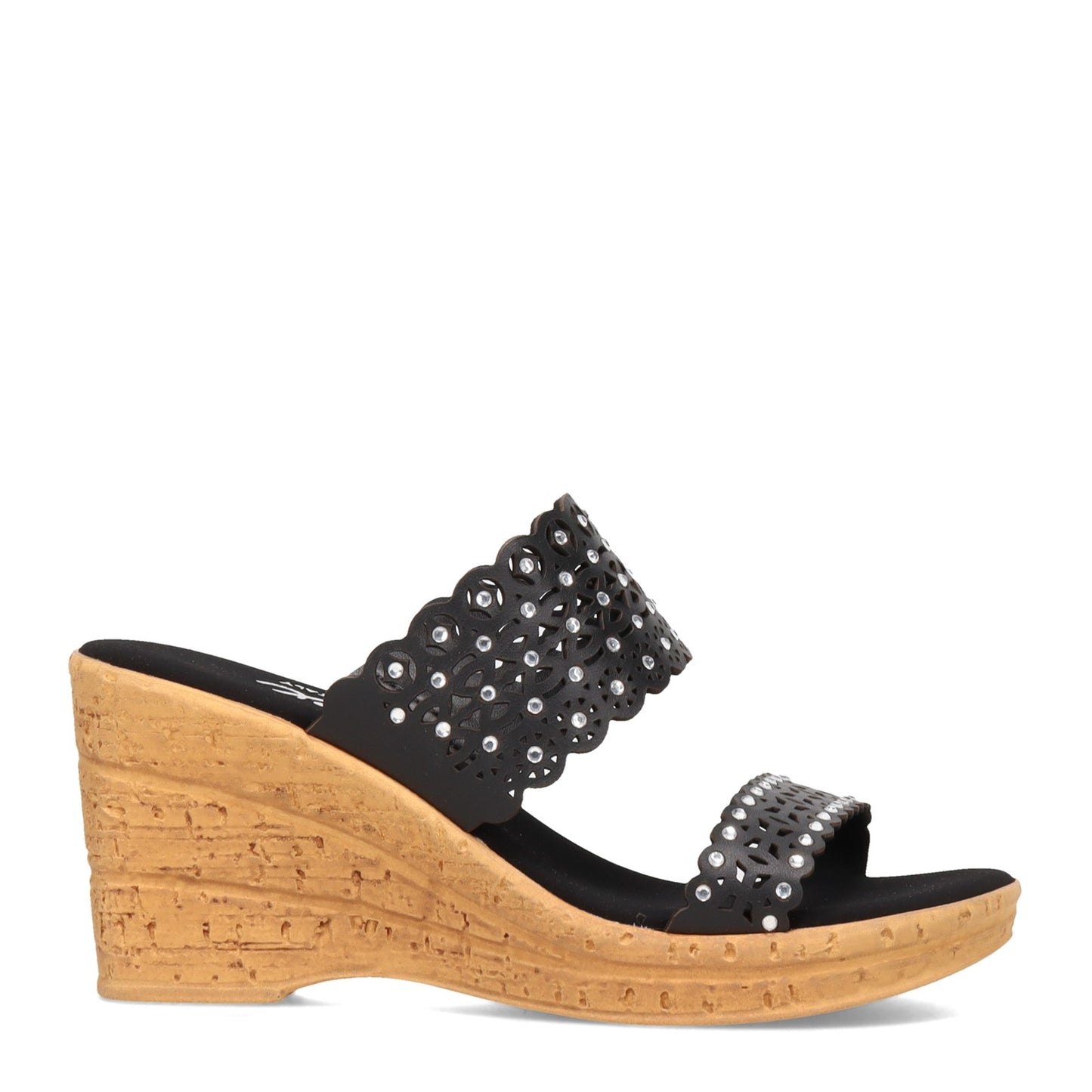 Peltz Shoes Women's Onex Monette Sandal BLACK MONETTE-BLACK