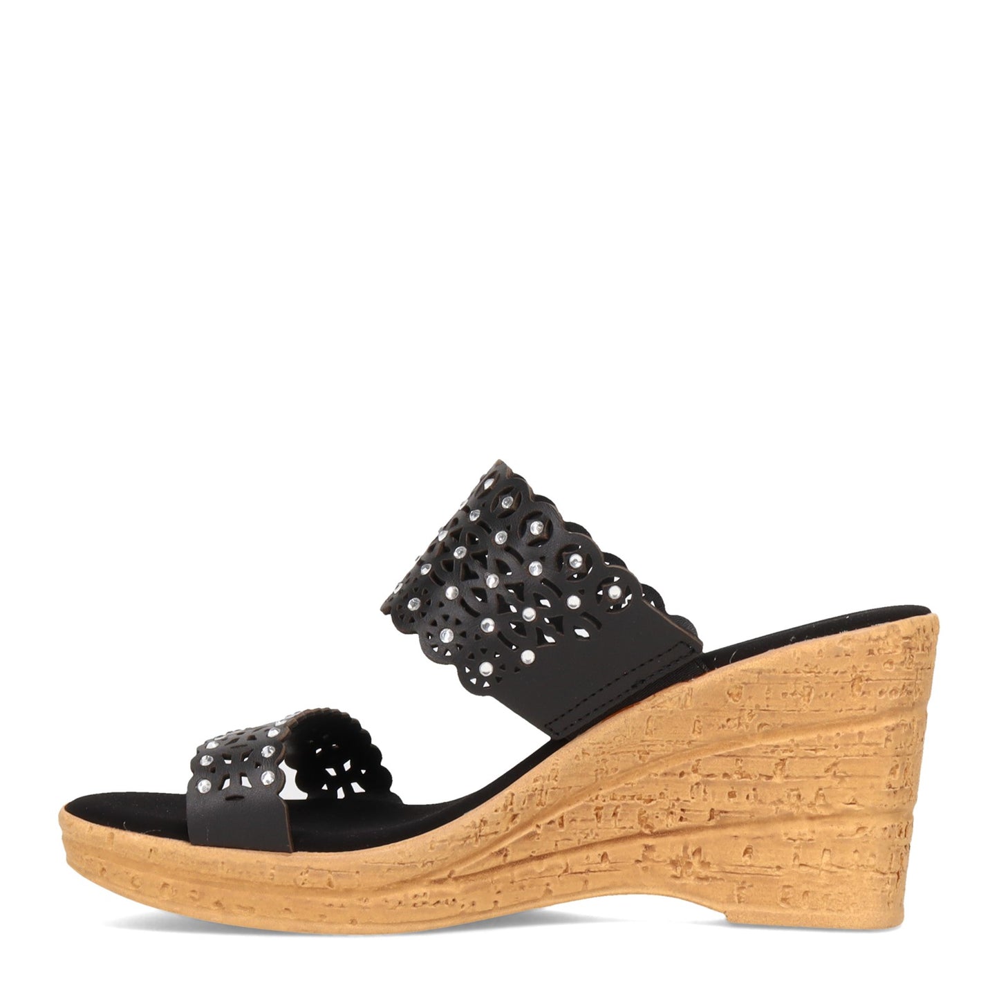 Peltz Shoes Women's Onex Monette Sandal BLACK MONETTE-BLACK