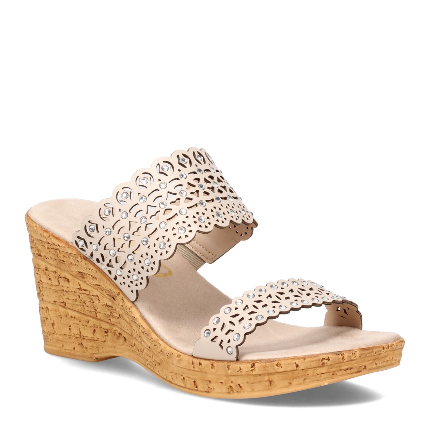 Peltz Shoes Women's Onex Monette Sandal BONE MONETTE-BONE