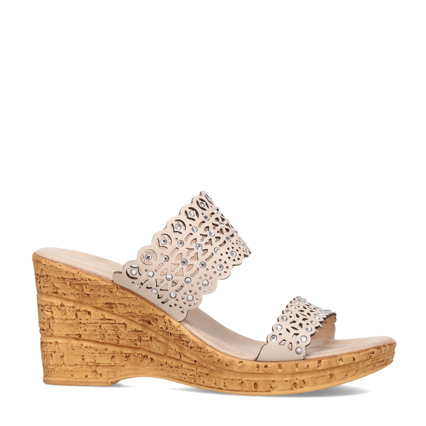 Peltz Shoes Women's Onex Monette Sandal BONE MONETTE-BONE