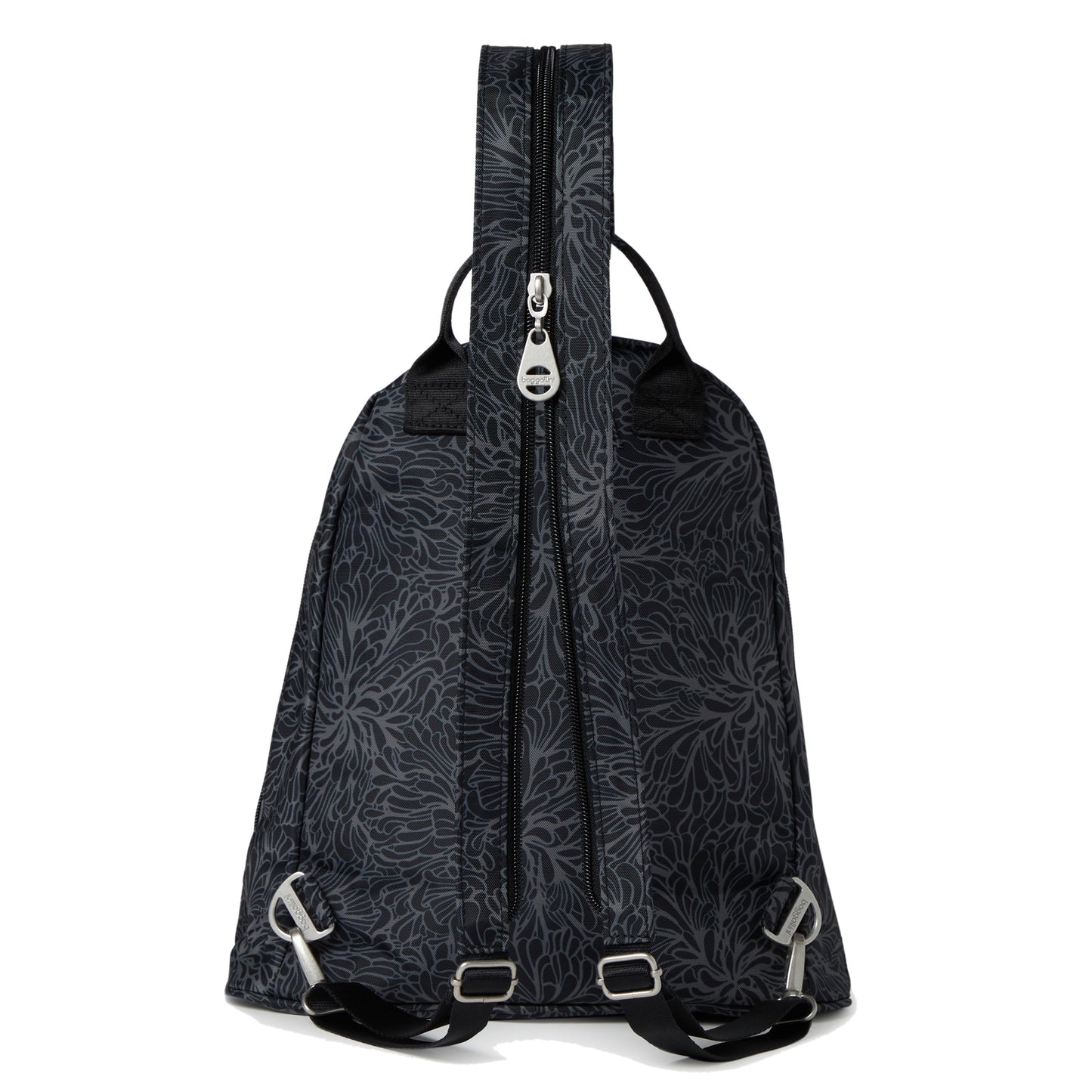Peltz Shoes Women's Baggallini Naples Convertible Backpack MIDNIGHT BLOSSOM NAP480-MID BLSM