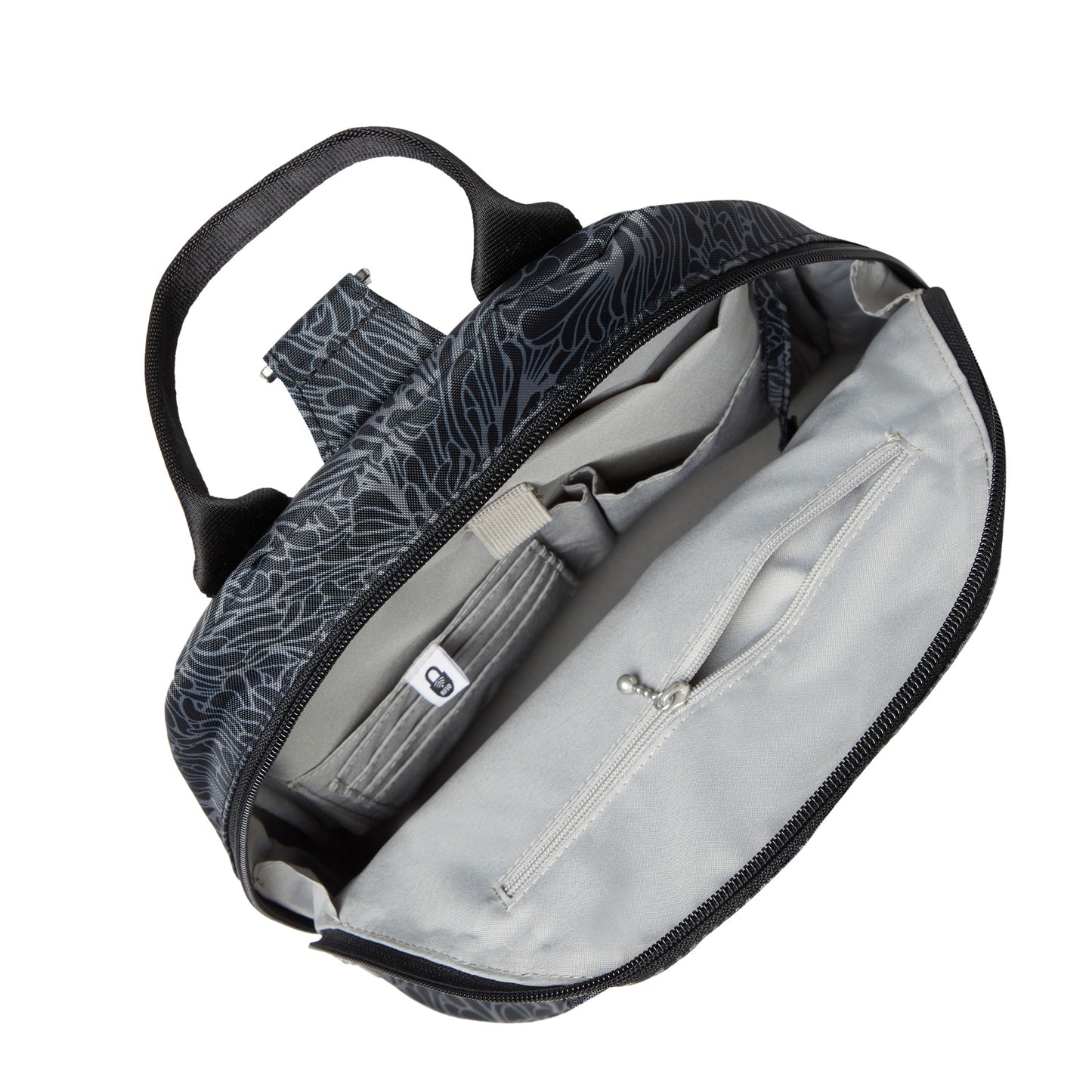 Peltz Shoes Women's Baggallini Naples Convertible Backpack MIDNIGHT BLOSSOM NAP480-MID BLSM