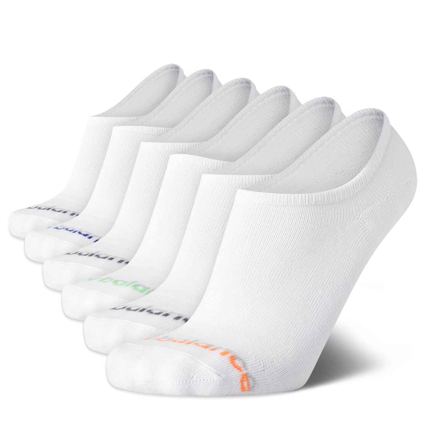 Peltz Shoes Men's New Balance Invisible Liner Socks - 6 Pack White NBM221LN02001