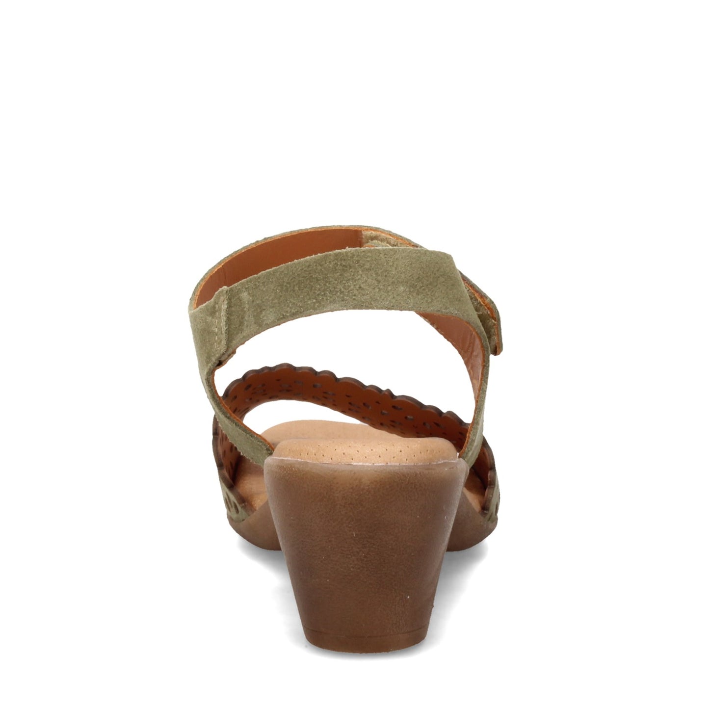 Peltz Shoes Women's Eric Michael Norah Sandal GREEN NUBUCK NORAH-GREEN