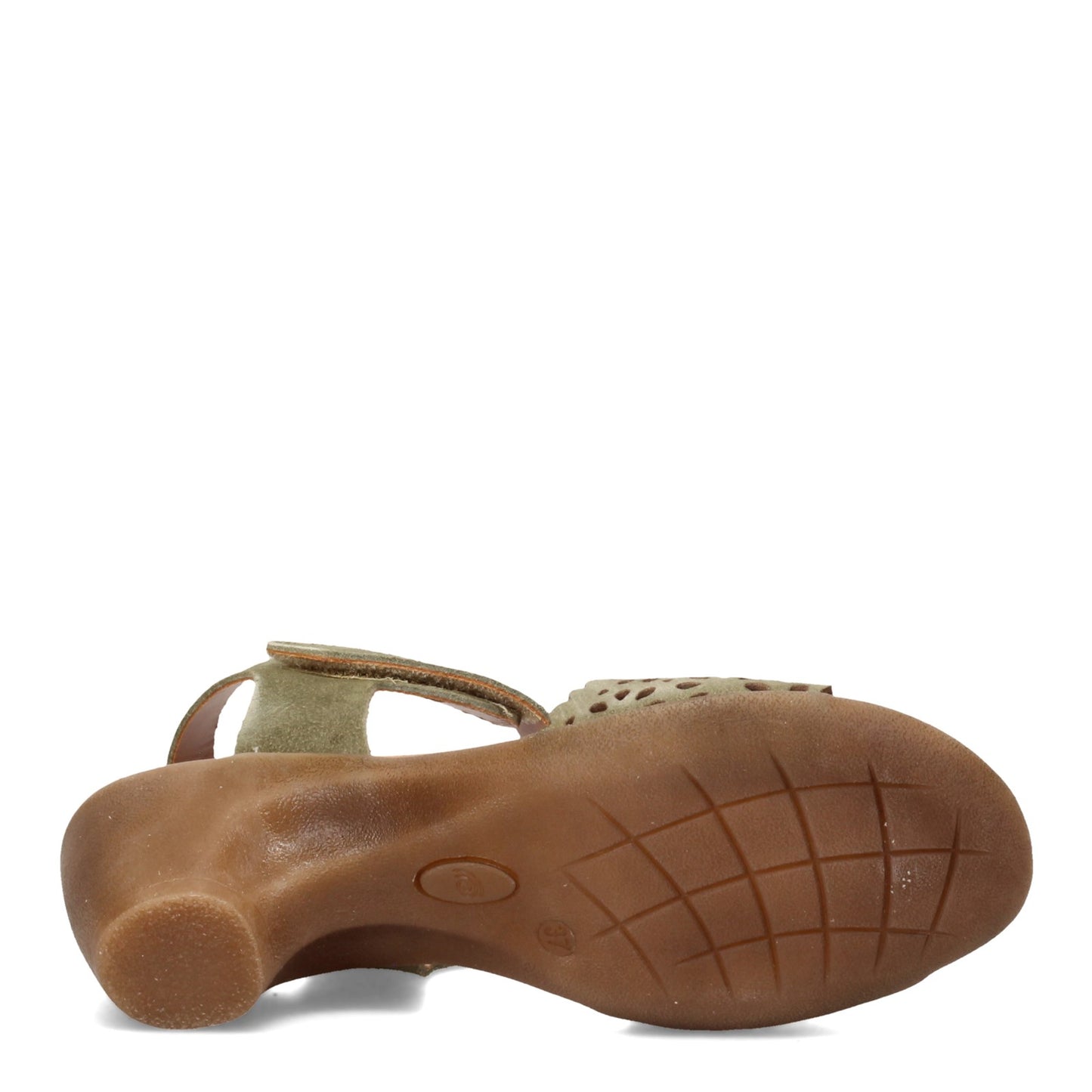 Peltz Shoes Women's Eric Michael Norah Sandal GREEN NUBUCK NORAH-GREEN