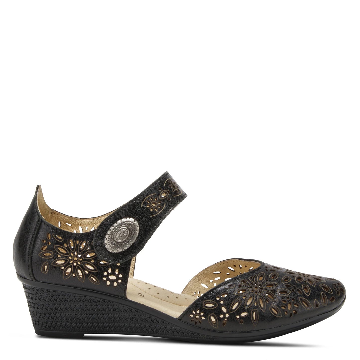 Peltz Shoes Women's Spring Step Nougat Slip-On Black NOUGAT BLACK