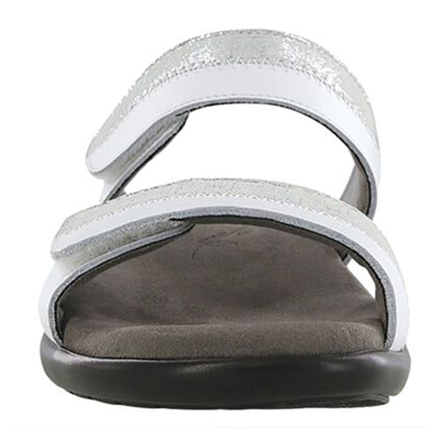 Peltz Shoes Women's SAS Nudu Slide Sandal WHITE SILVER NUDU SLIDE WHIT