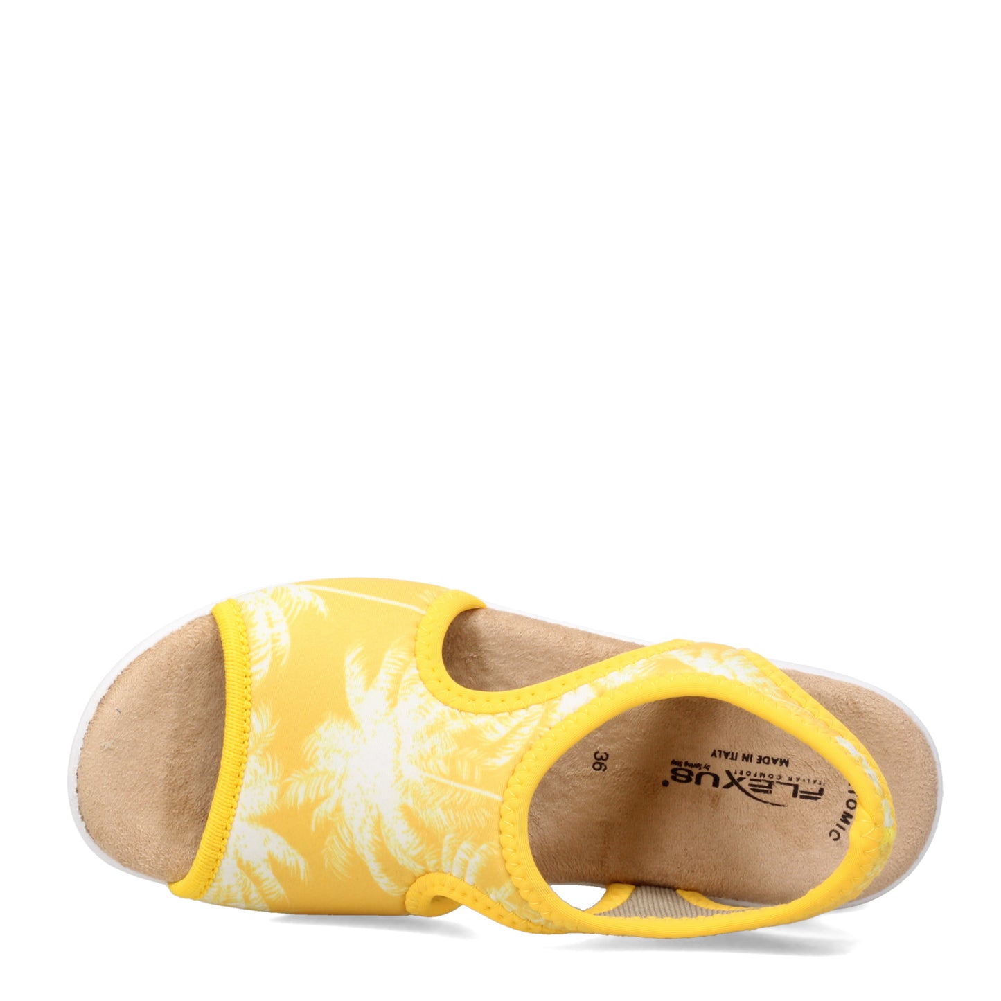 Peltz Shoes Women's Flexus Nyaman Sandal Yellow NYAMAN-TROP-Y