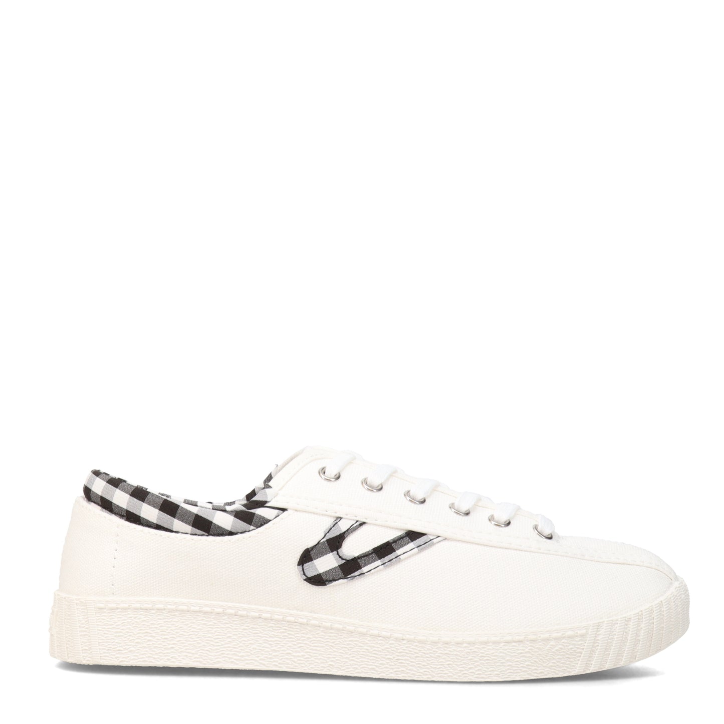 Peltz Shoes Women's Tretorn Nylite Plus Canvas Sneaker WHITE-BLAC NYLITECA-WHTBLK