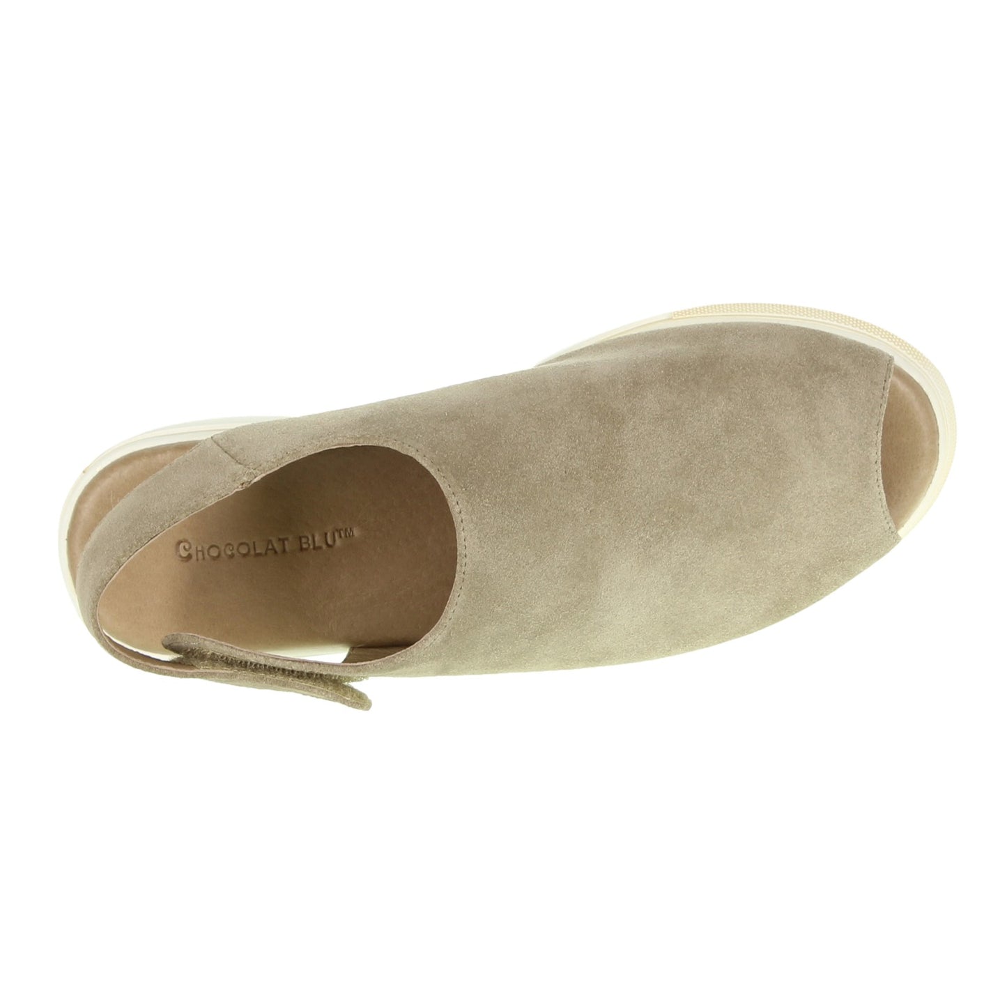 Peltz Shoes Women's Chocolate Blu Neila Sandal TAUPE SUEDE NEILA-TAUPE