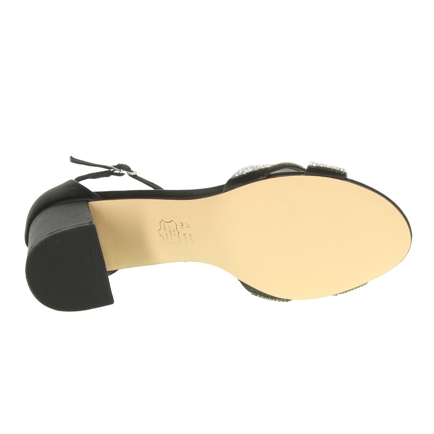 Peltz Shoes Women's Nina Nolita Sandal BLACK SATIN NOLITA BLACK
