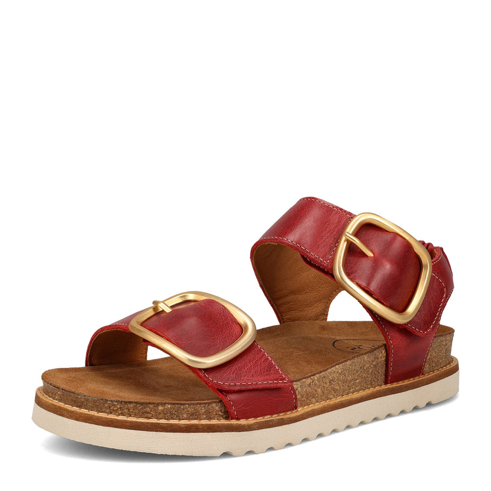 YELLO ミュールサンダル　ボルドー Women's Taos, On The Double Sandal — Peltz Shoes