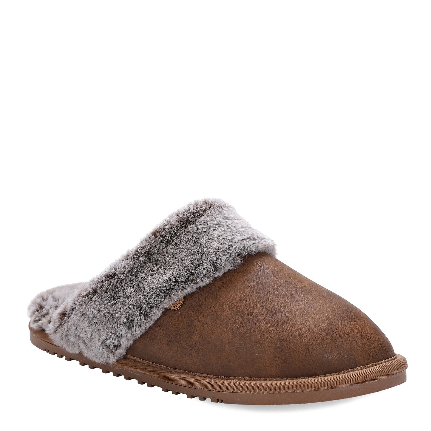 Peltz Shoes Women's Lamo Ladies Scuff Slipper Waxed Chestnut P003W-WCNT