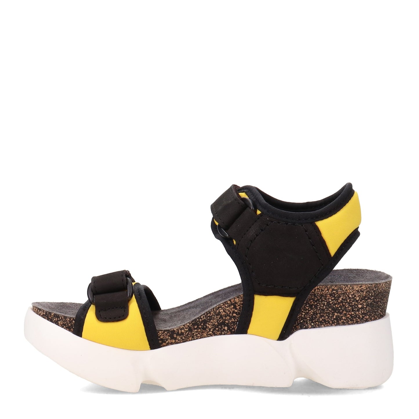 Peltz Shoes Women's Fly London Sigo Sandal BLACK YELLOW P144727-006