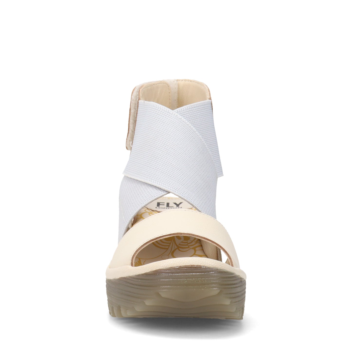 Peltz Shoes Women's Fly London Yuba Sandal OFF WHITE BEIGE P501385-001