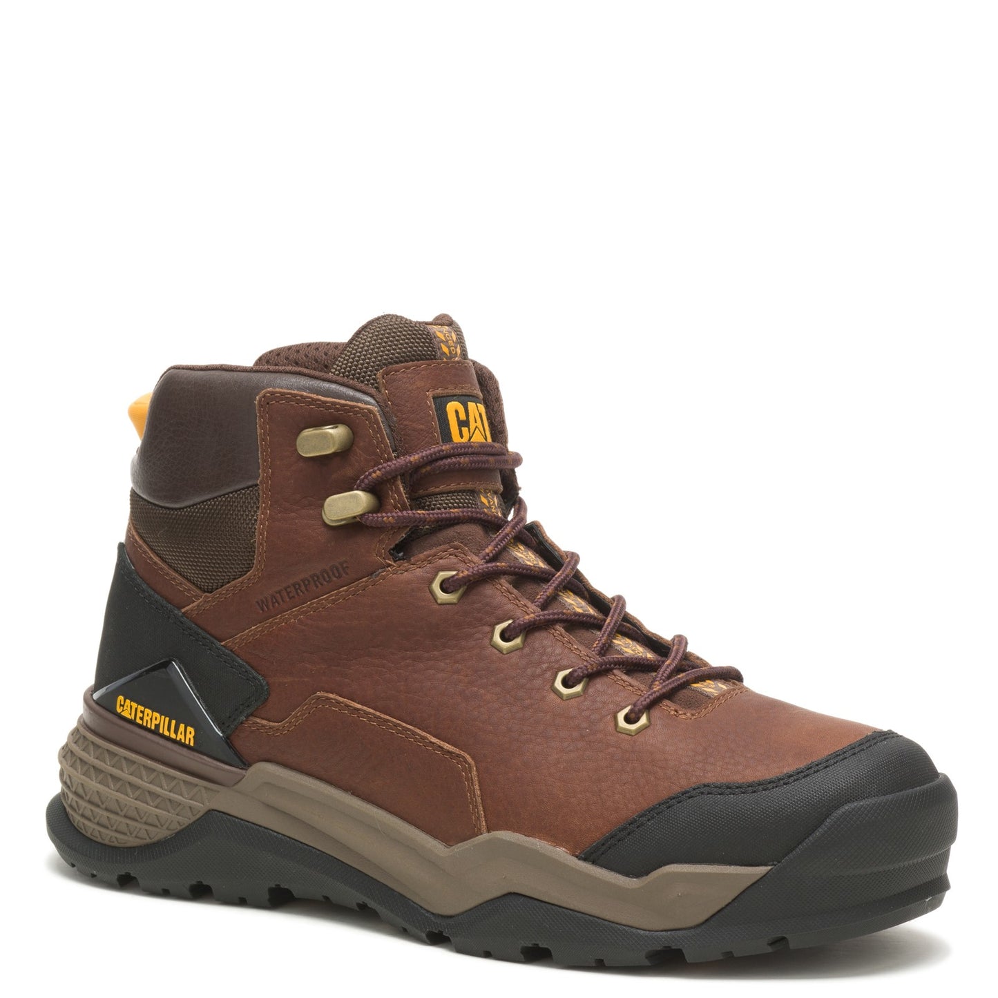 Peltz Shoes Men's Caterpillar Provoke WP Soft Toe Work Boot OAK P51058