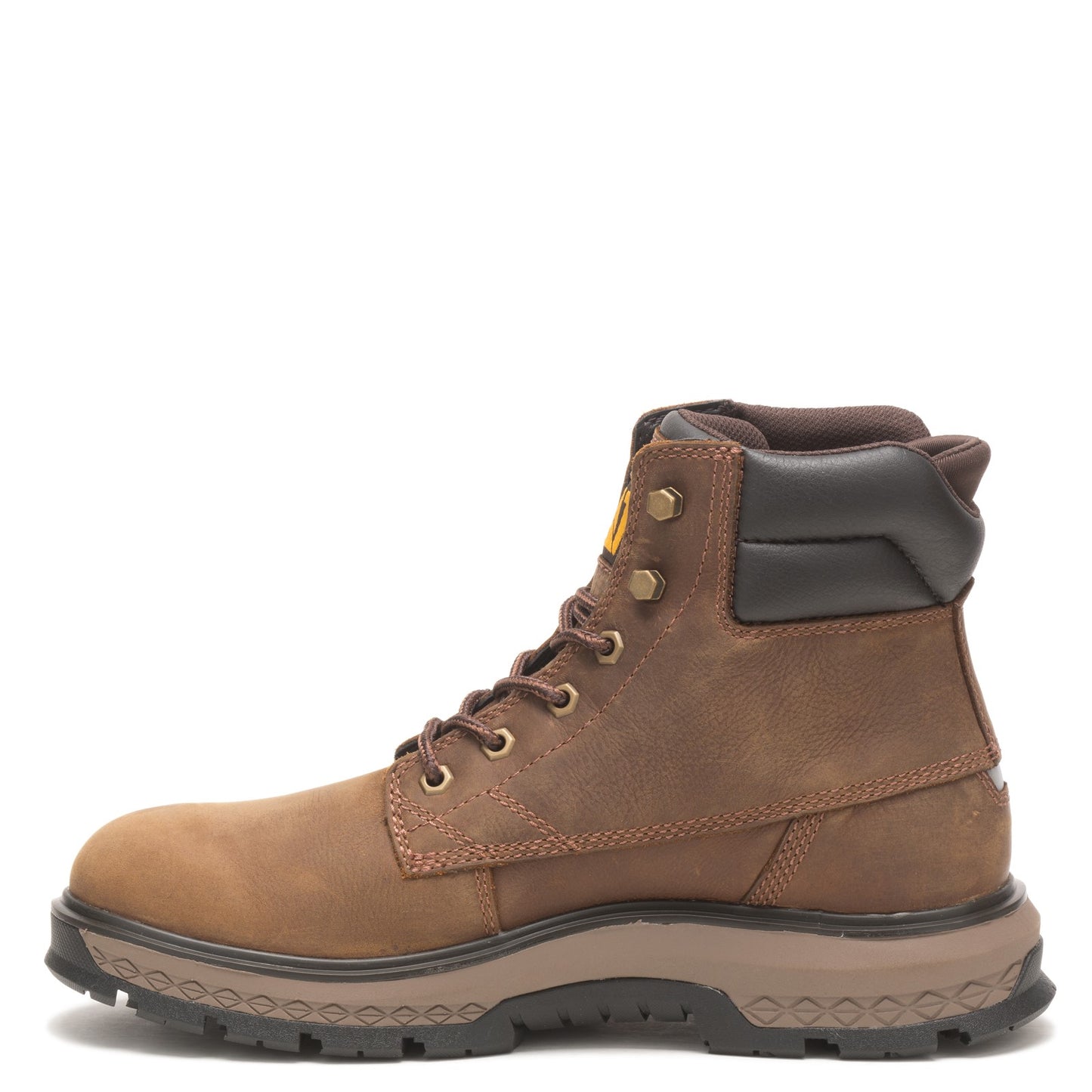 Peltz Shoes Men's Caterpillar Exposition Hiker 6in Soft Toe Work Boot BROWN P51059