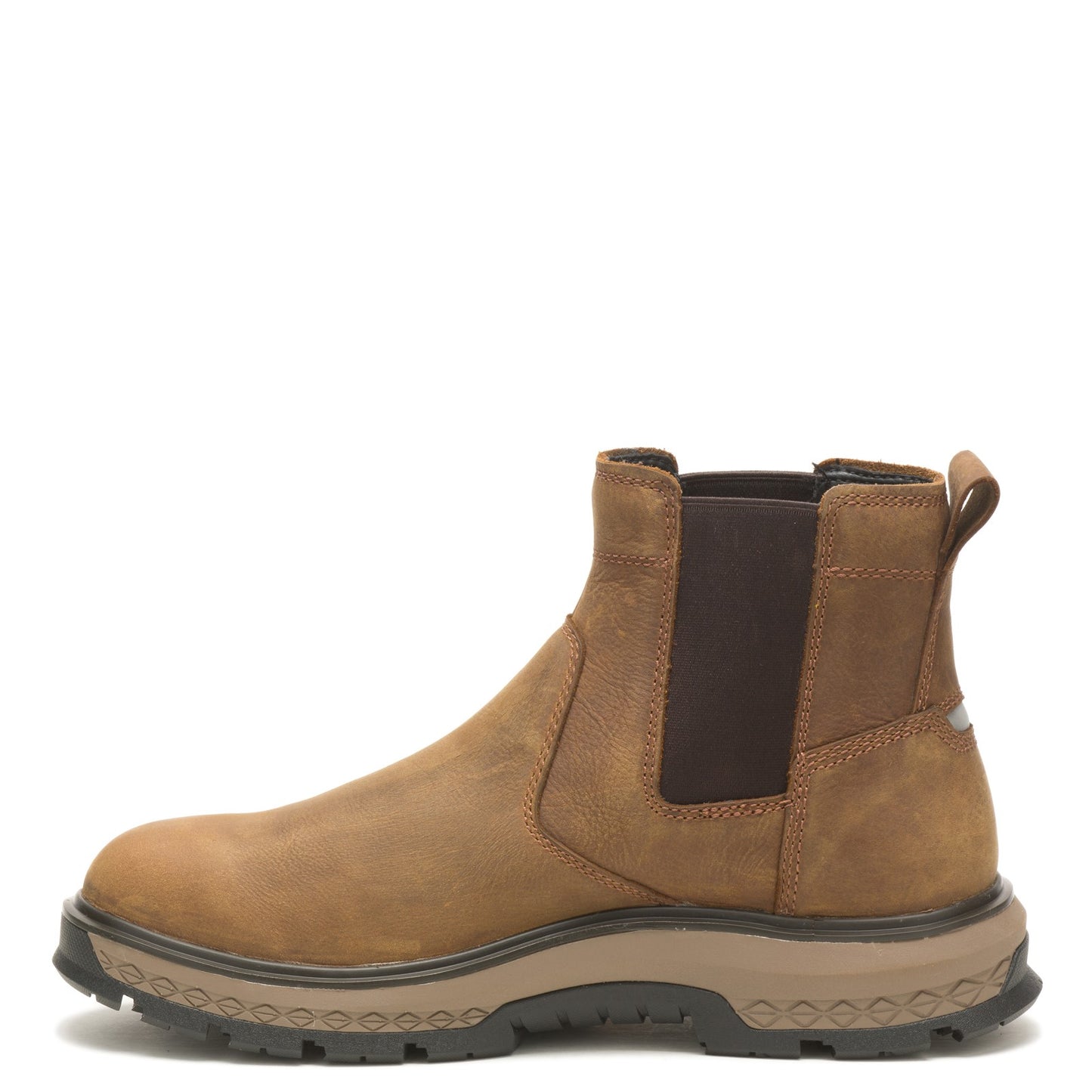 Peltz Shoes Men's Caterpillar Exposition Chelsea Soft Toe Work Boot BROWN P51060