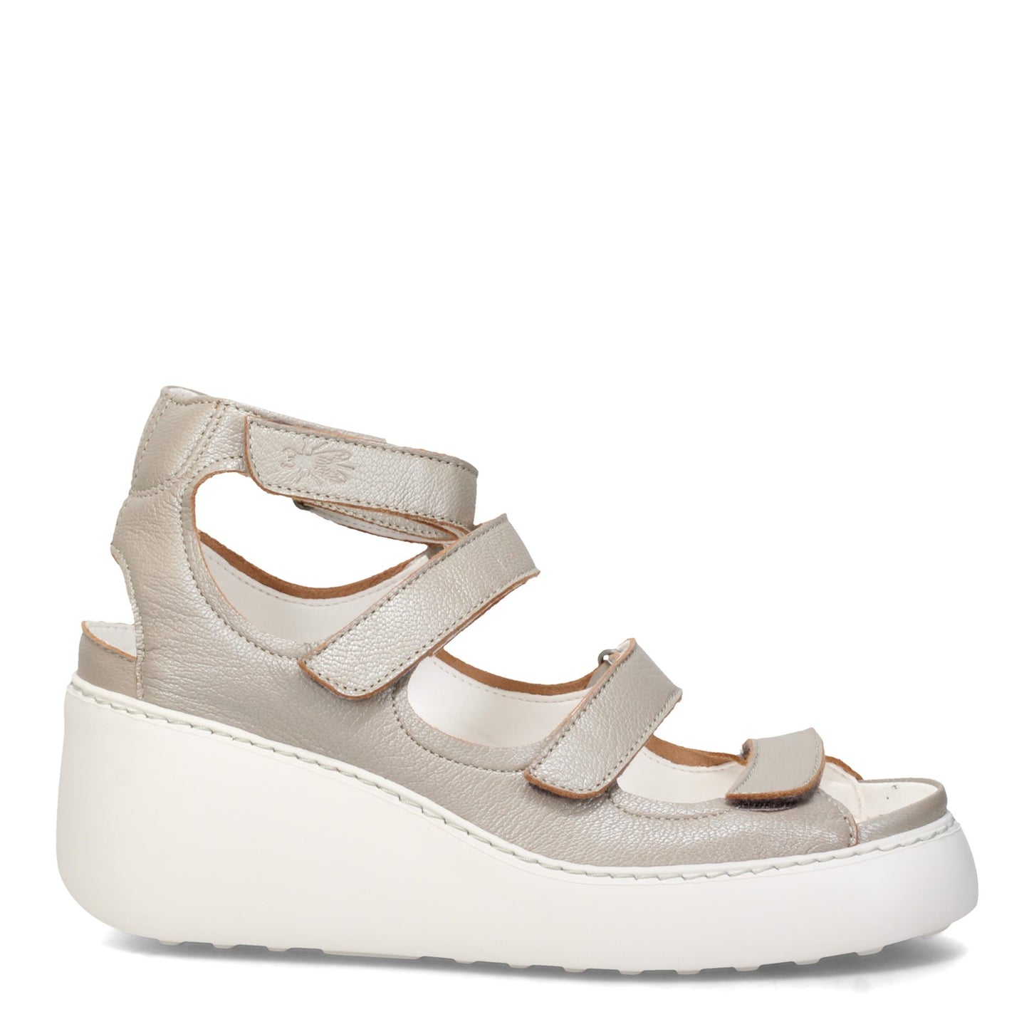 Peltz Shoes Women's Fly London Drop Sandal SILVER P601521-004