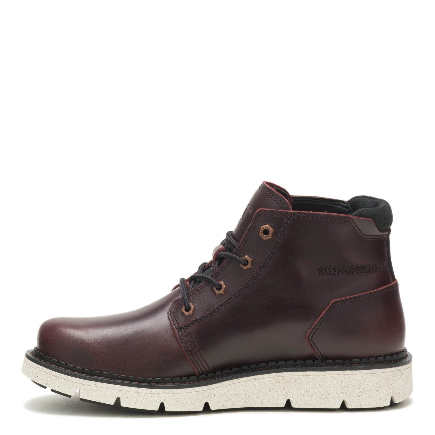 Peltz Shoes Men's Caterpillar Covert Mid WP Work Boot OXBLOOD P725452