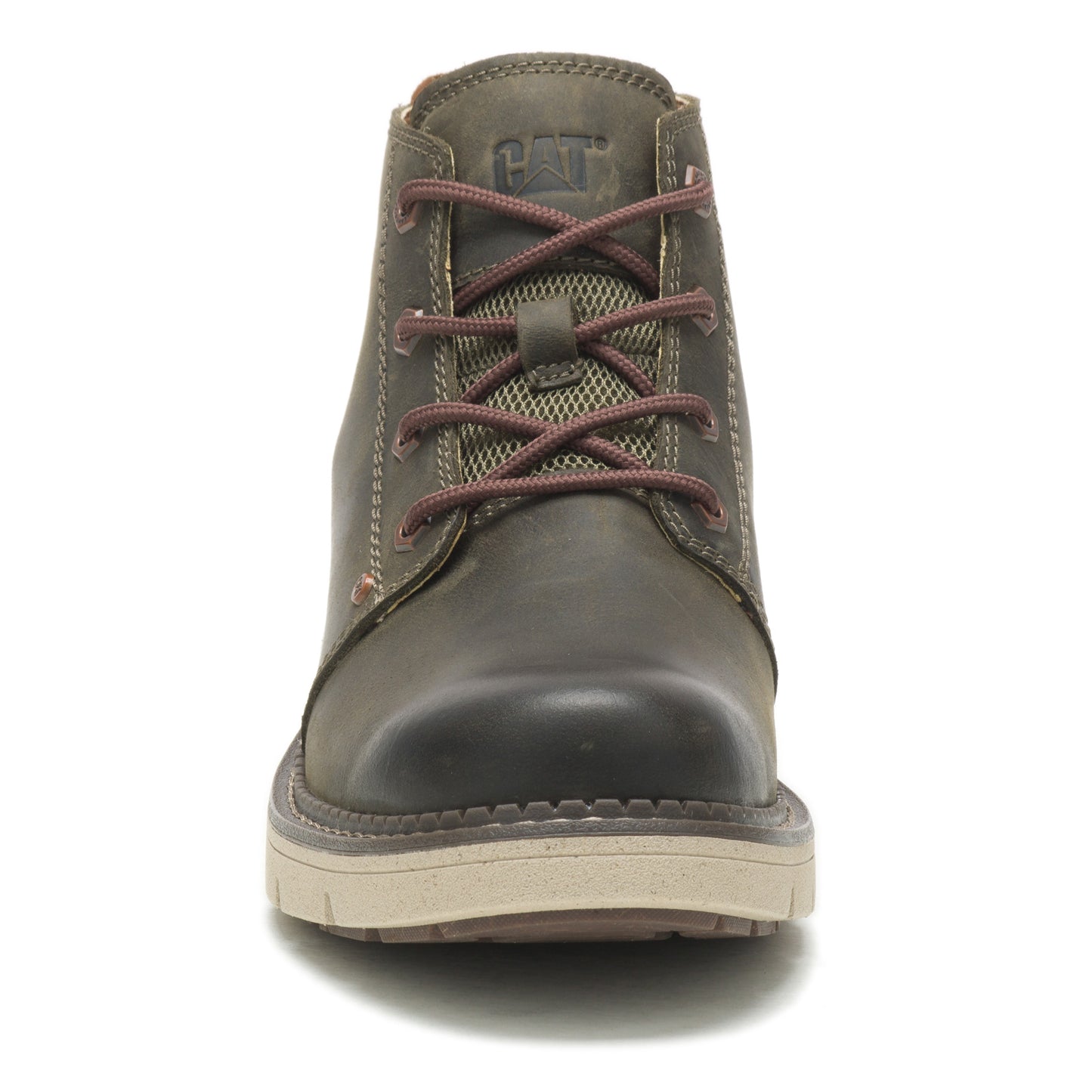 Peltz Shoes Men's Caterpillar Covert Mid WP Work Boot OLIVE P725466