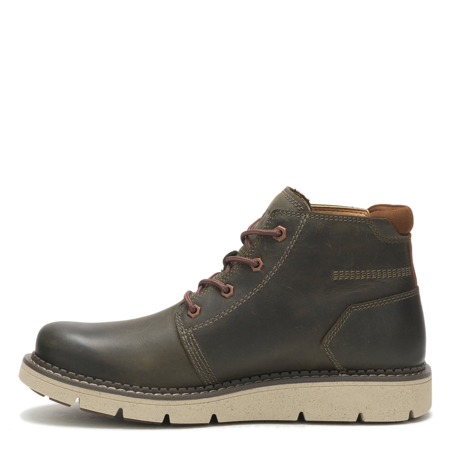 Peltz Shoes Men's Caterpillar Covert Mid WP Work Boot OLIVE P725466