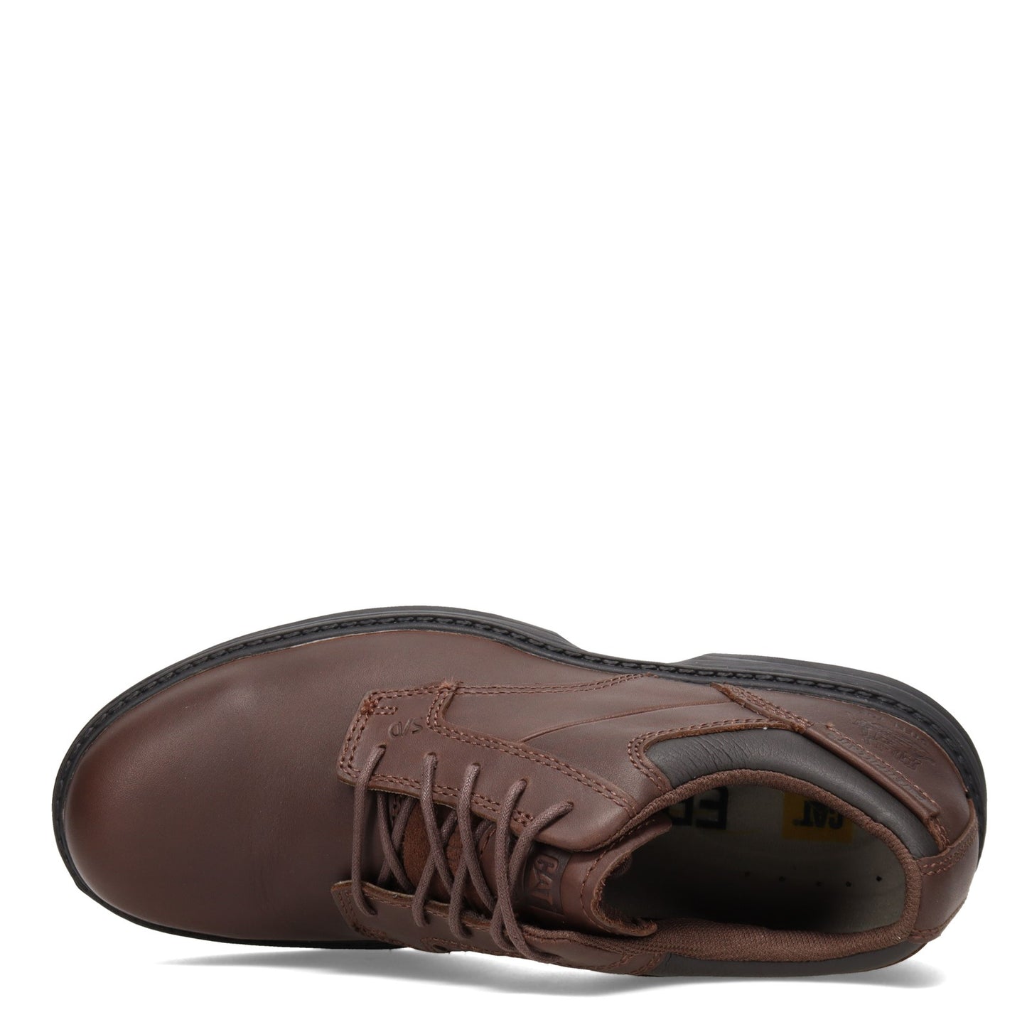 Peltz Shoes Men's Caterpillar Oversee Steel Toe Work Shoe DARK BROWN P90016