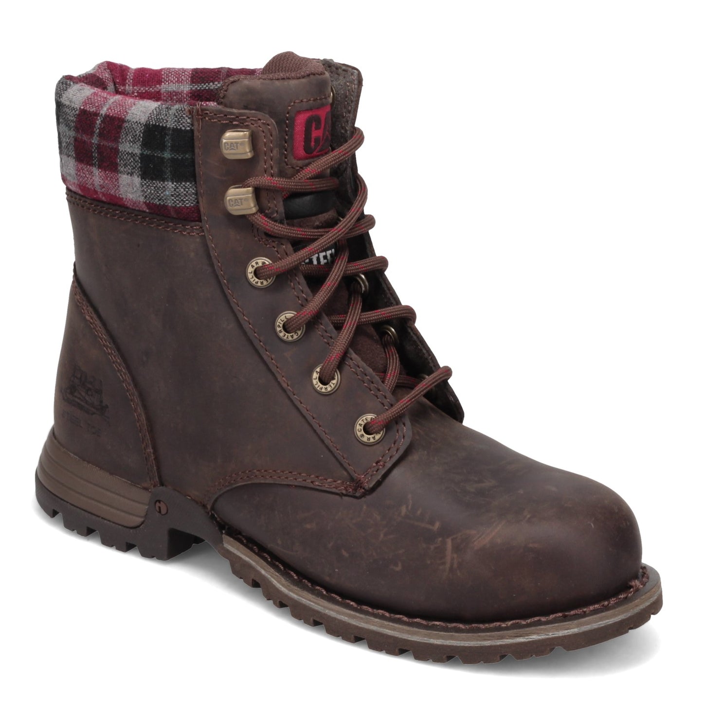 Peltz Shoes Women's Caterpillar Kenzie Steel Toe Work Boot BARK P90394