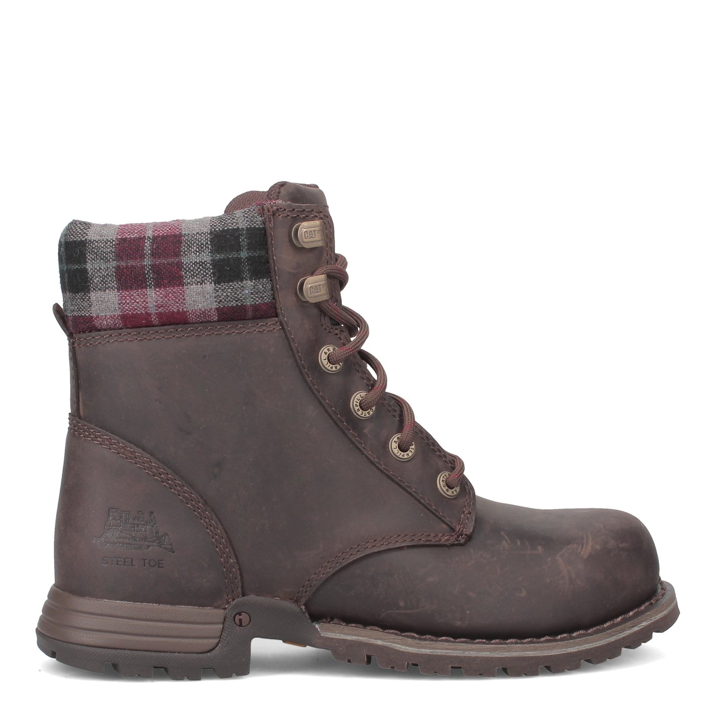 Peltz Shoes Women's Caterpillar Kenzie Steel Toe Work Boot BARK P90394