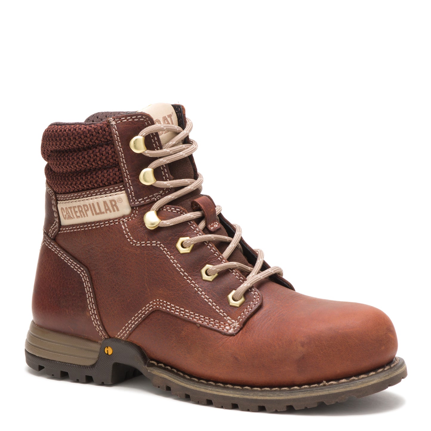 Peltz Shoes Women's Caterpillar Paisley 6 Inch Slip Resistant Steel Toe Work Boot TAWNY P91097