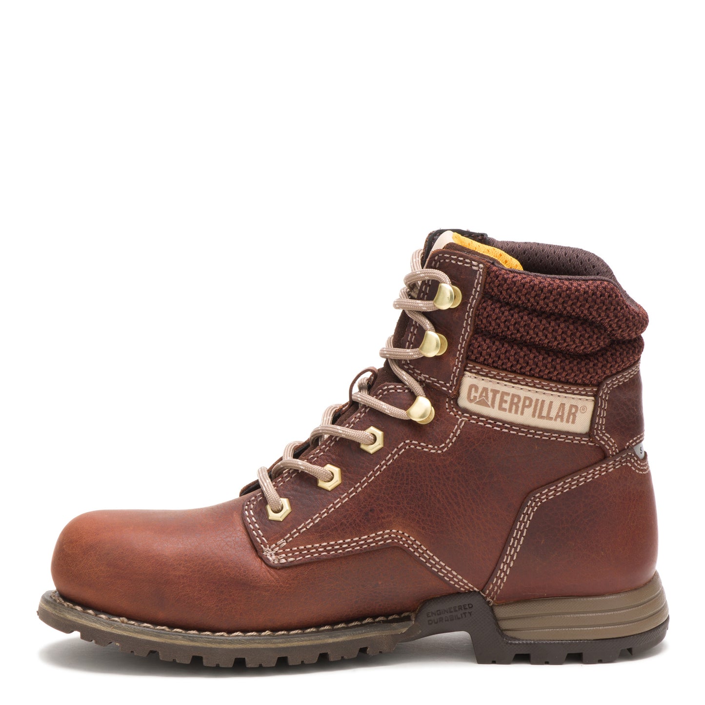 Peltz Shoes Women's Caterpillar Paisley 6 Inch Slip Resistant Steel Toe Work Boot TAWNY P91097