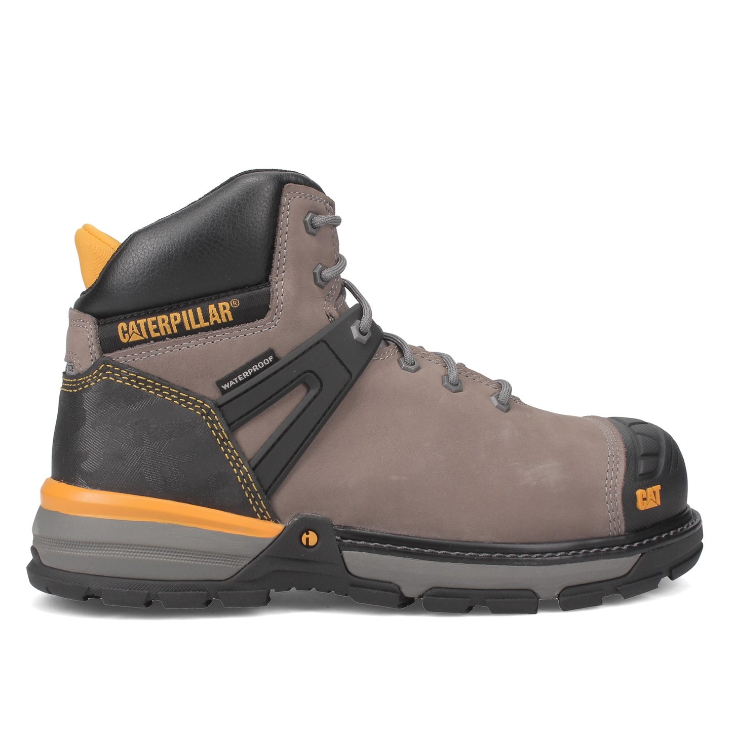 Peltz Shoes Men's Caterpillar Excavator Superlite Waterproof Nano Toe Work Boot PEWTER P91197