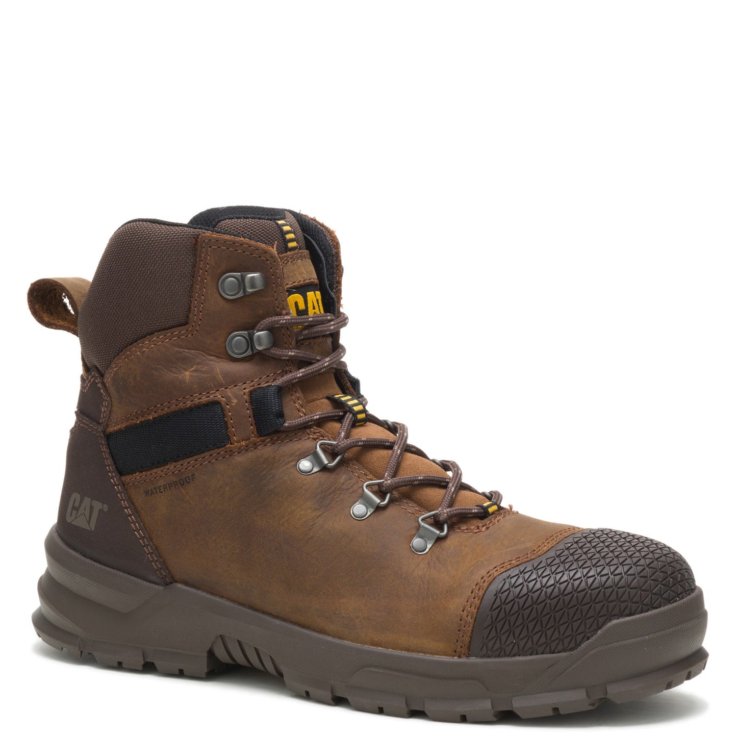 Peltz Shoes Men's Caterpillar Accomplice X WP ST Work Boot BROWN P91331