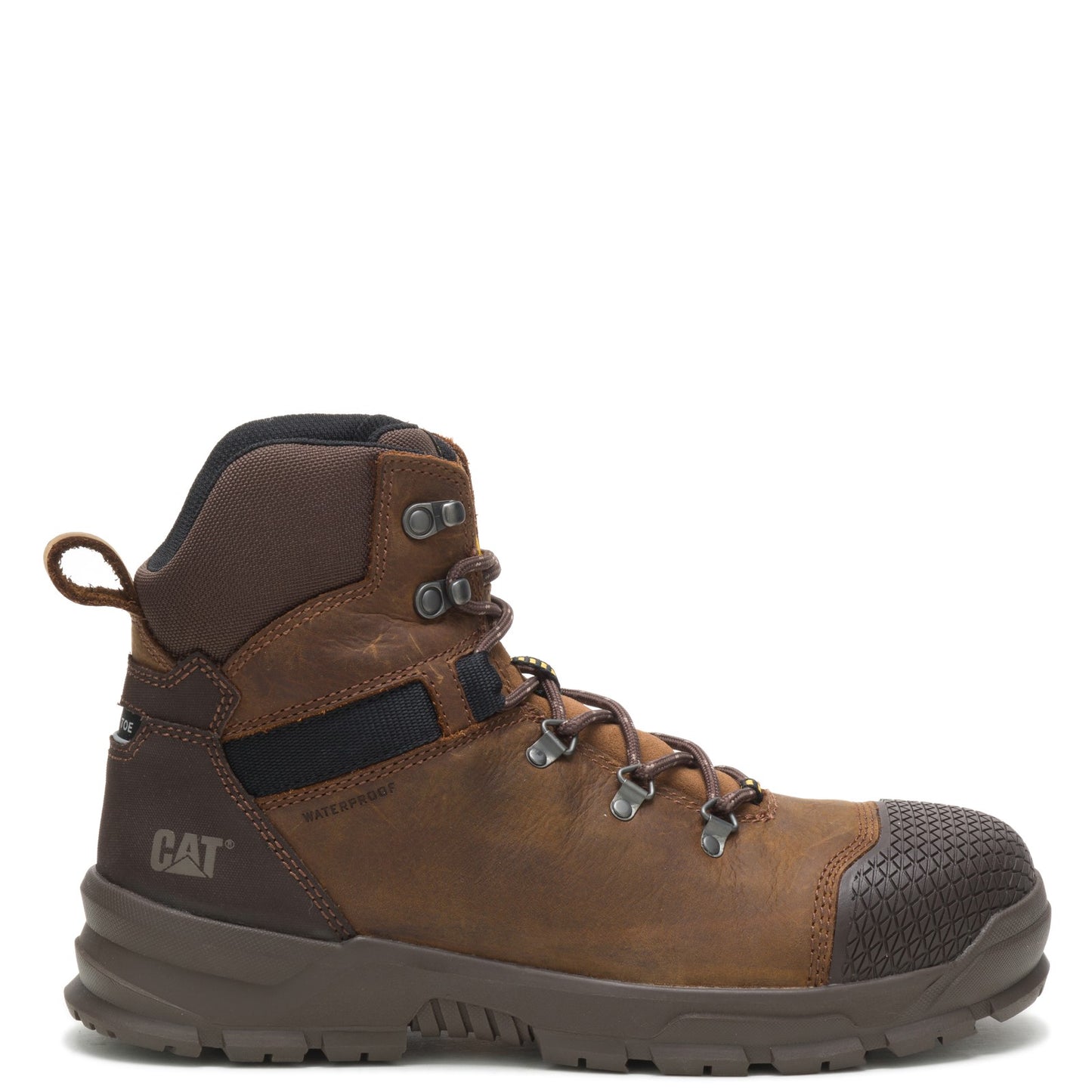 Peltz Shoes Men's Caterpillar Accomplice X WP ST Work Boot BROWN P91331
