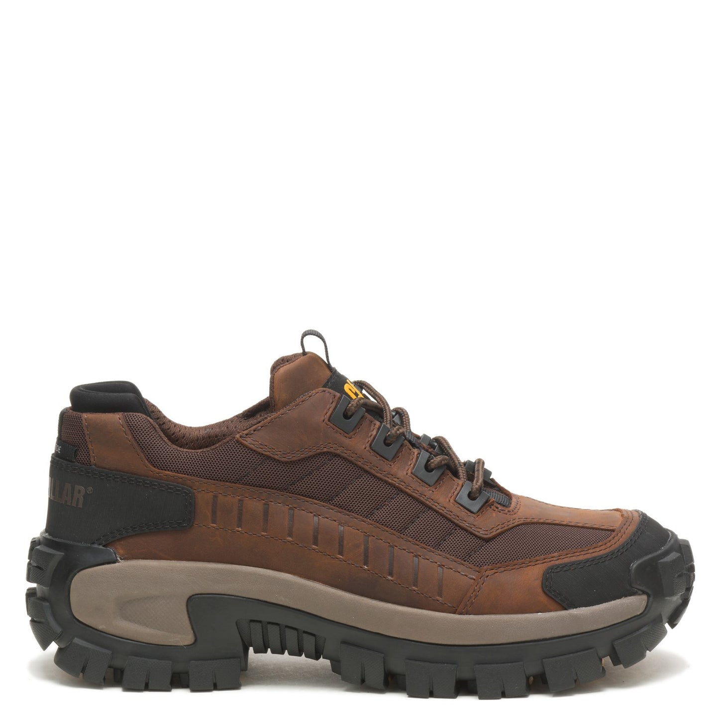 Peltz Shoes Men's Caterpillar Invader Steel Toe Work Shoe DARK BROWN P91338