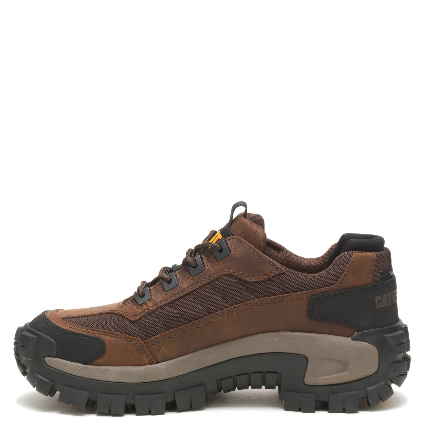 Peltz Shoes Men's Caterpillar Invader Steel Toe Work Shoe DARK BROWN P91338