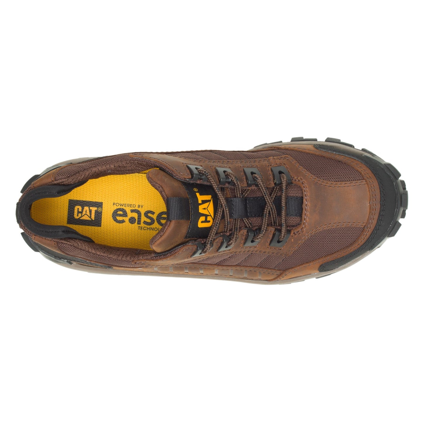 Peltz Shoes Men's Caterpillar Invader Steel Toe Work Shoe DARK BROWN P91338