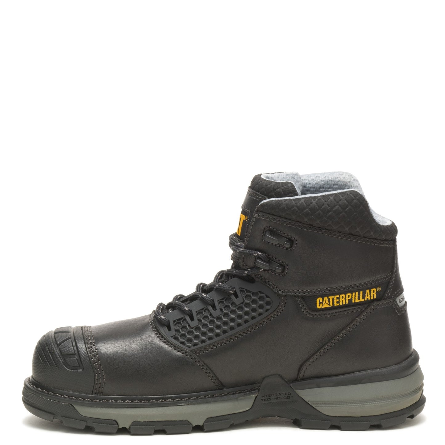 Peltz Shoes Men's Caterpillar Excavator Superlite Cool Carbon Comp Toe Work Boot BLACK P91339