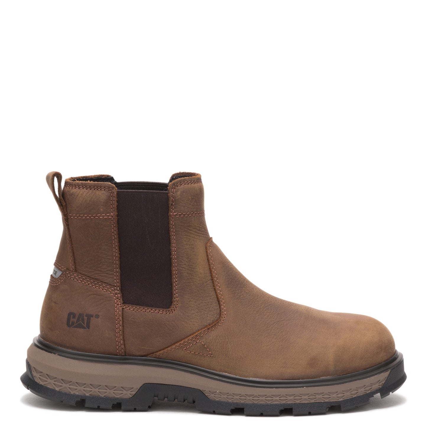 Peltz Shoes Men's Caterpillar Exposition Chelsea Alloy Toe Work Boot BROWN P91369