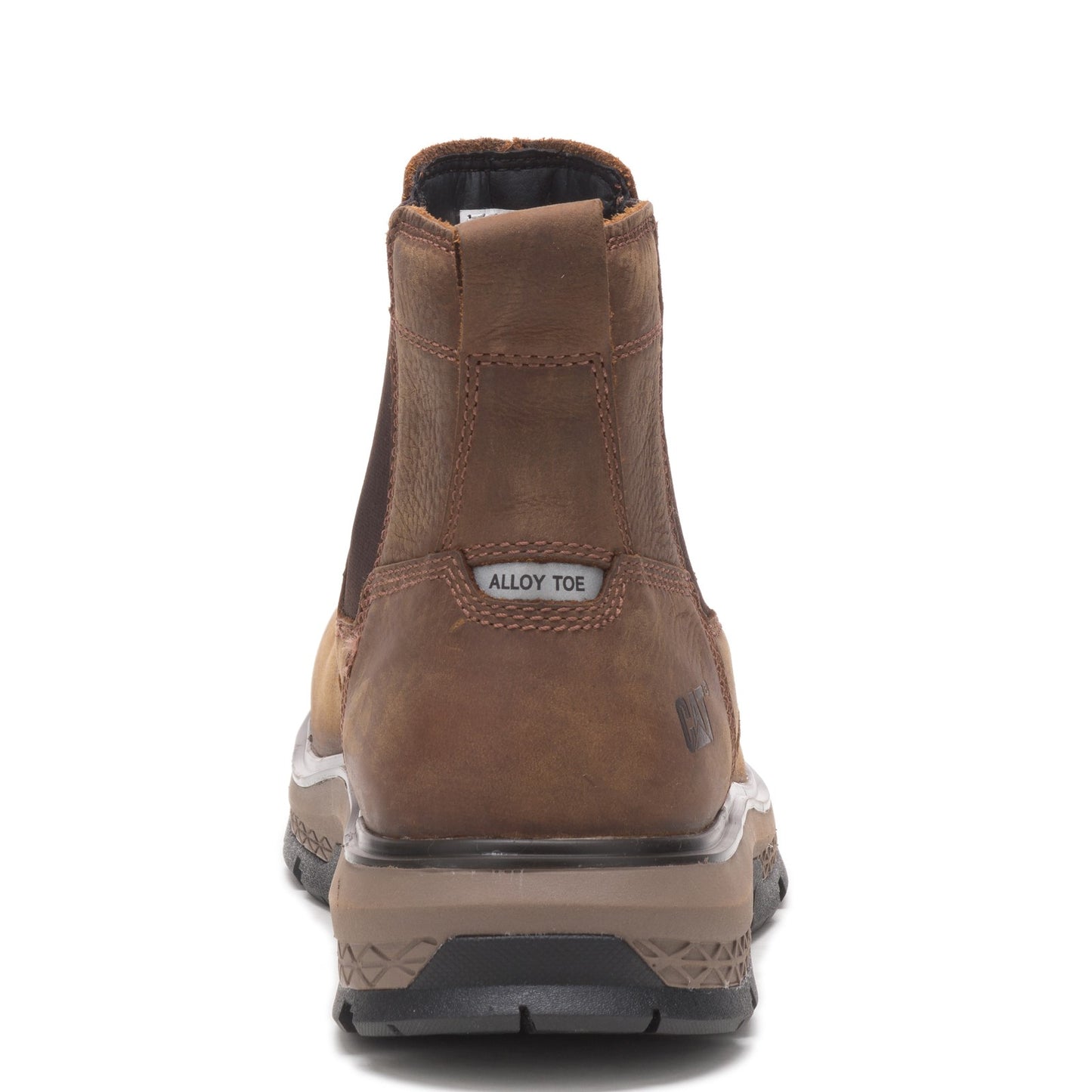 Peltz Shoes Men's Caterpillar Exposition Chelsea Alloy Toe Work Boot BROWN P91369