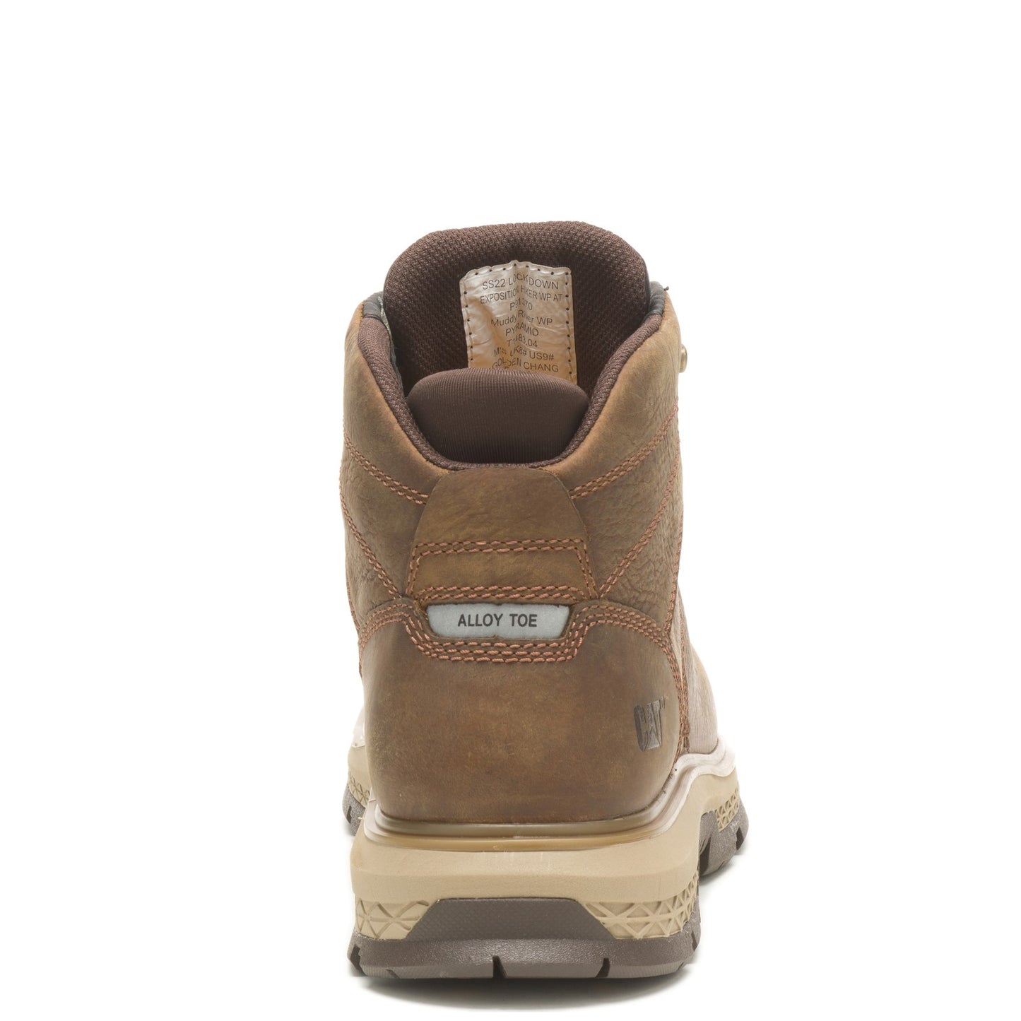 Peltz Shoes Men's Caterpillar Exposition Hiker WP Alloy Toe Work Boot BROWN P91370