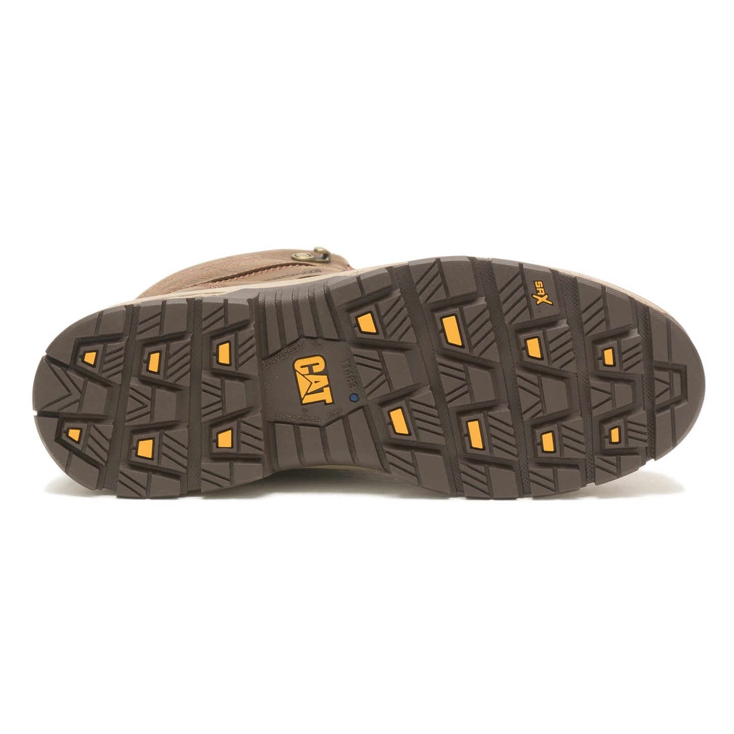 Peltz Shoes Men's Caterpillar Exposition Hiker WP Alloy Toe Work Boot BROWN P91370