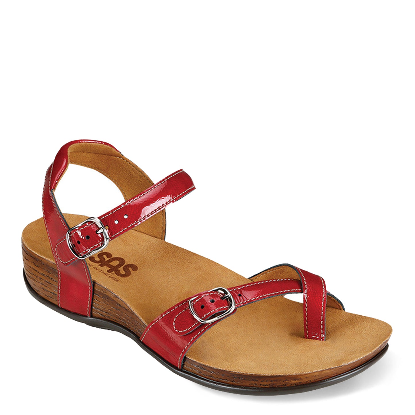 Peltz Shoes Women's SAS Pampa Sandal LIPSTICK PAMPA LIPSTICK