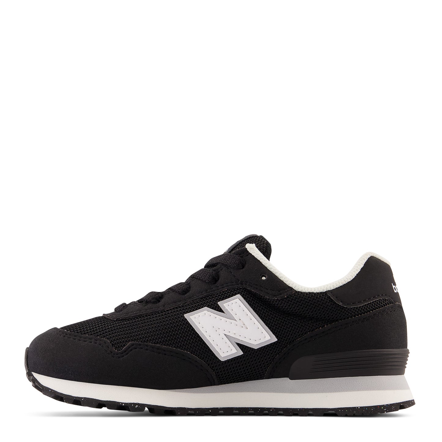 Peltz Shoes Boy's New Balance 515 Sneaker - Little Kid BLACK WHITE PC515BLK