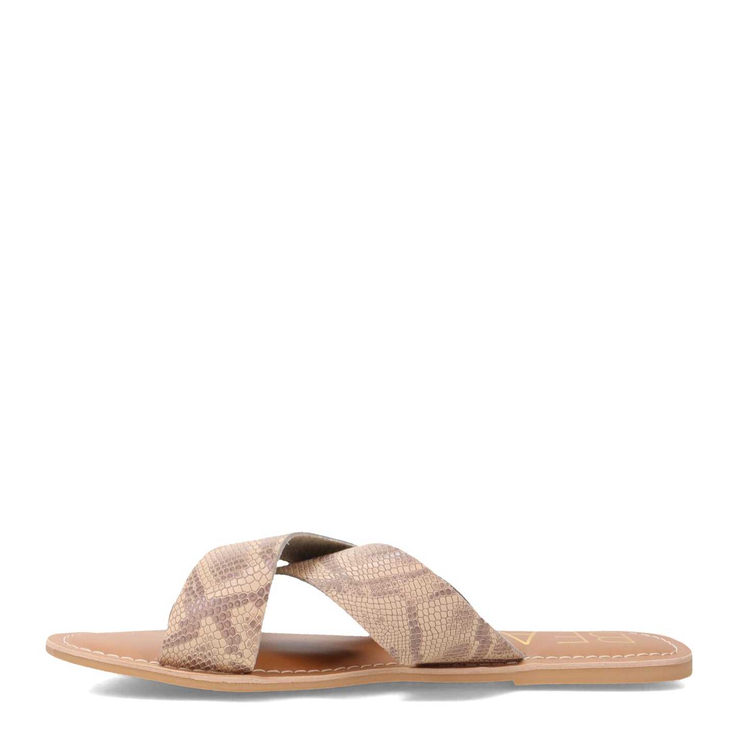 Peltz Shoes Women's Beach By Matisse Pebble Slide Sandal NATURAL PYTHON PEBBLE-NATURAL