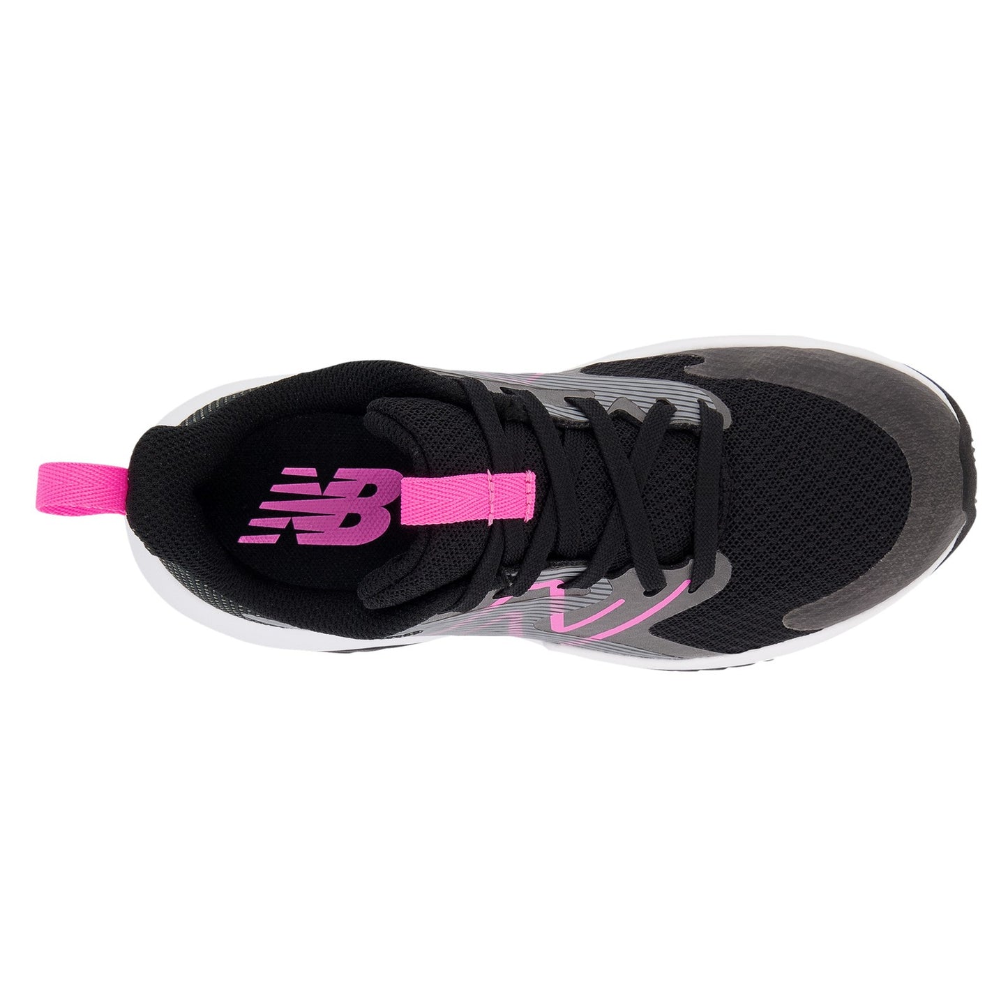 Peltz Shoes Girl's New Balance Rave Run v2 Sneaker - Little Kid BLACK PINK PKRAVBP2