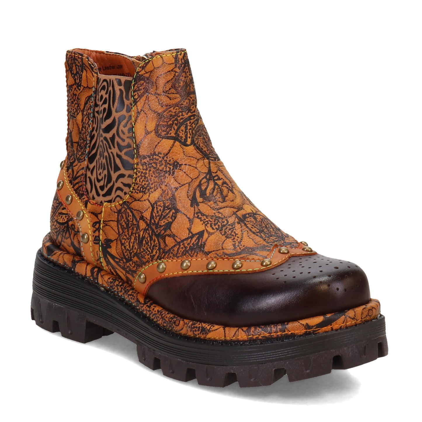 Peltz Shoes Women's L'Artiste by Spring Step Pompadour Boot Brown Multi POMPADOUR-BRM