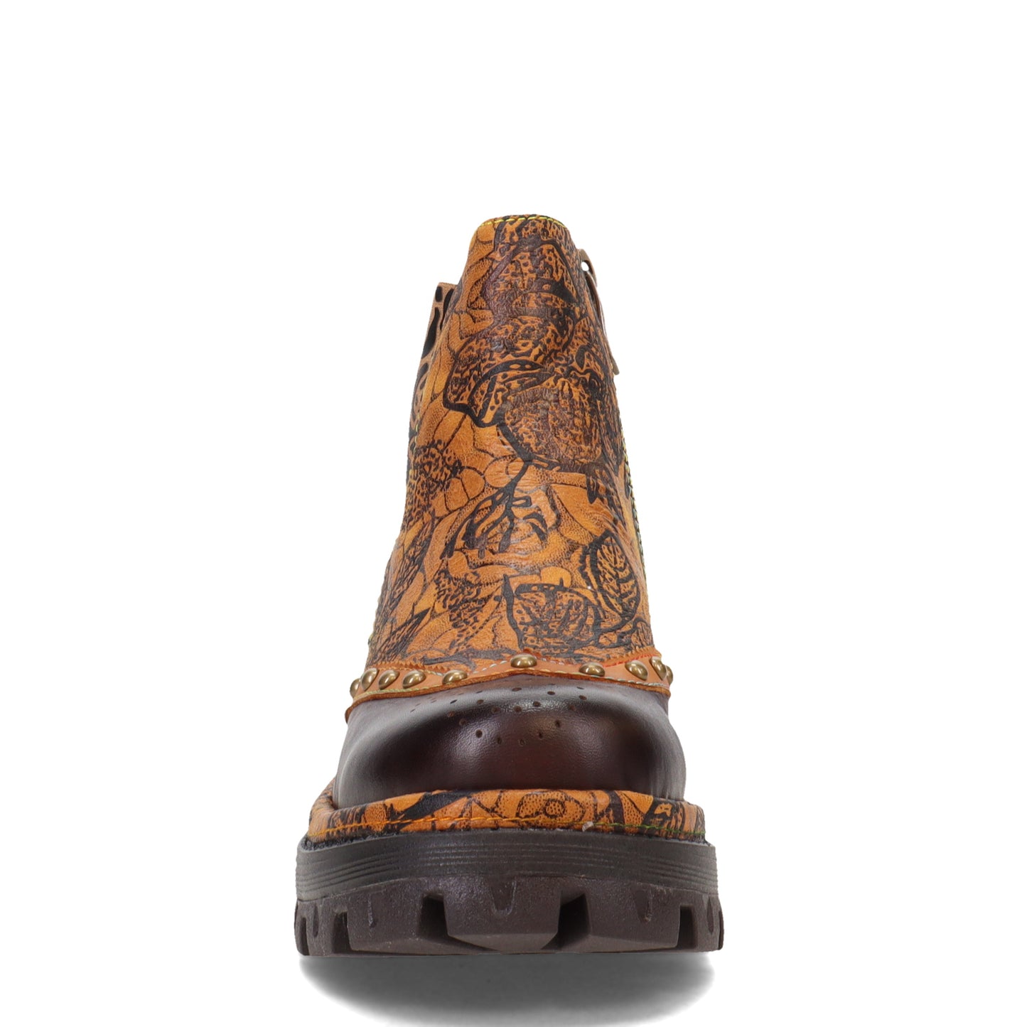 Peltz Shoes Women's L'Artiste by Spring Step Pompadour Boot Brown Multi POMPADOUR-BRM