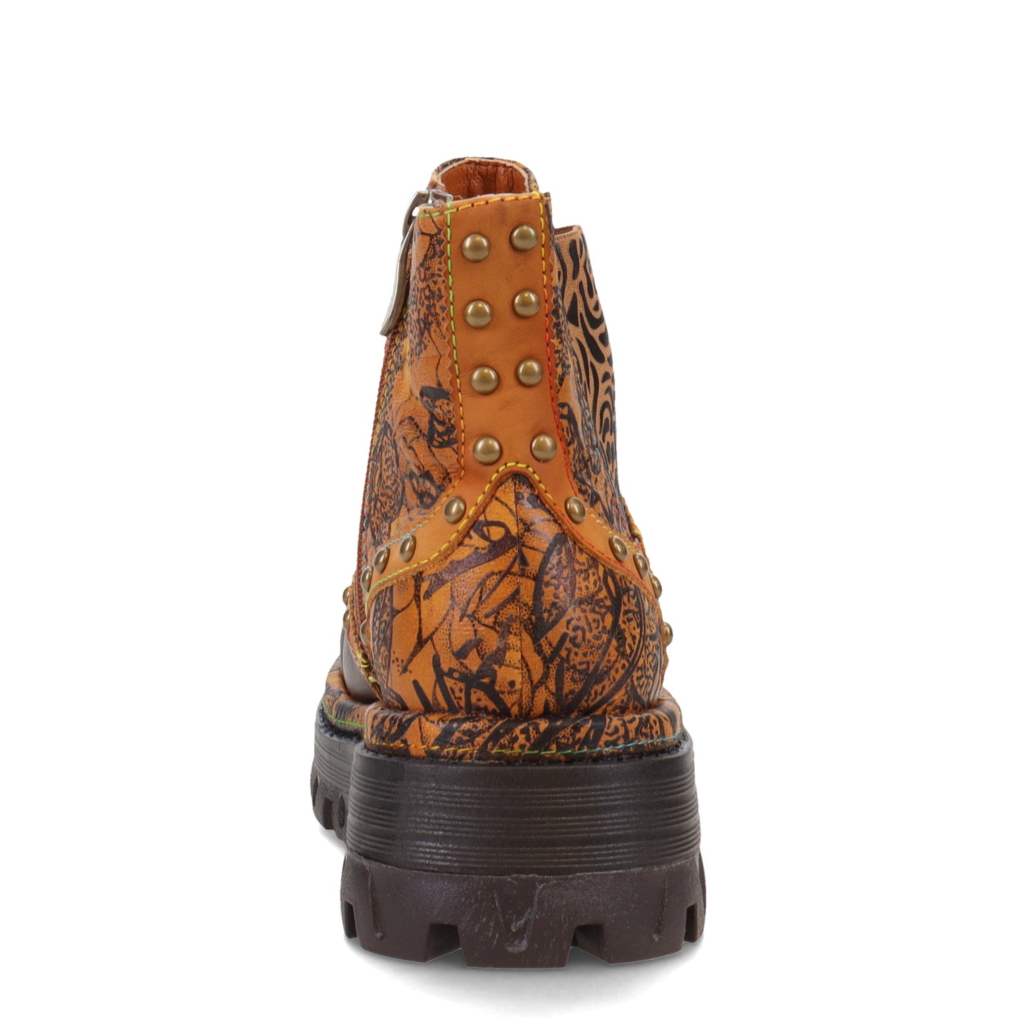 Peltz Shoes Women's L'Artiste by Spring Step Pompadour Boot Brown Multi POMPADOUR-BRM