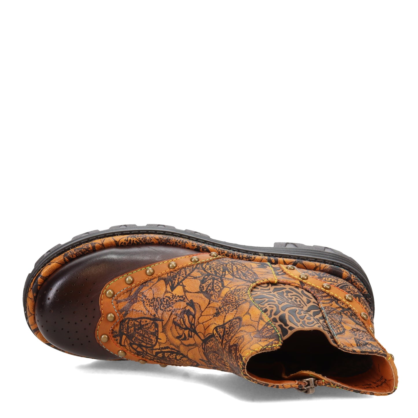 Peltz Shoes Women's L'Artiste by Spring Step Pompadour Boot Brown Multi POMPADOUR-BRM